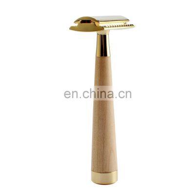 No Disposable Maple Wooden Handle Double Edge Safety Razor Womens Razor