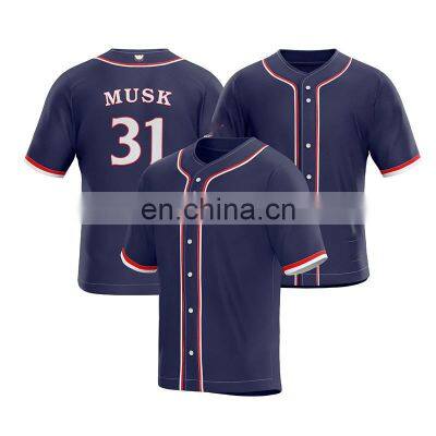 2022 Customize Embroidery Sublimation Printing Baseball Jersey Style Shirt wholesale Women Men