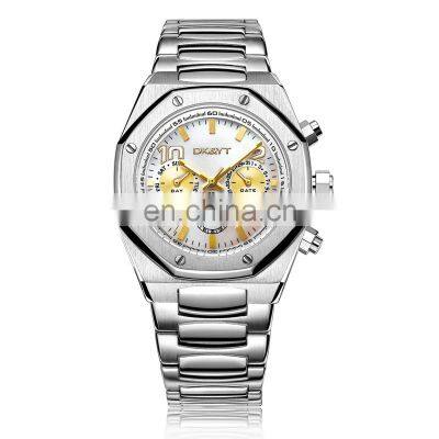 High Quality Customized Classic Multifunction Men Steel Wristwatch Collection Luxury Male Gold Watch photo-2