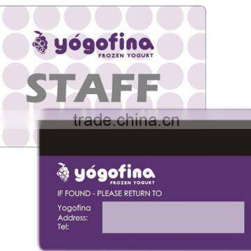 PVC Mganetic card with the signature bar