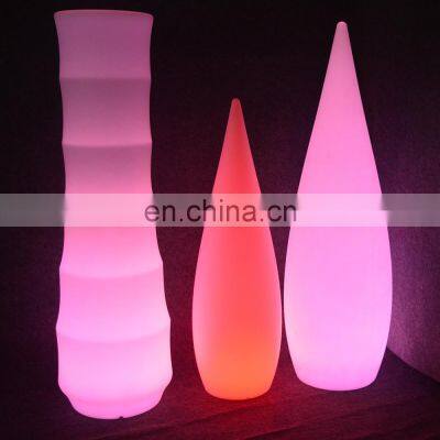 decorative plant pots indoor /LED outdoor garden light remote control dimmable color changing hotel uplight solar floor lamp