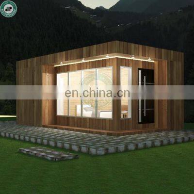 Flatpack Modular Container Wooden Houses Protective Treated Timber Log Cabin Tiny House with Bath in Portugal