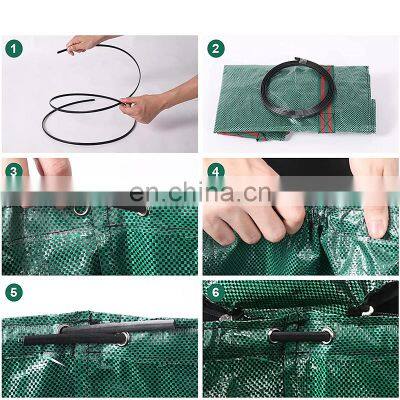 Four Handles Collapsible Design Yard Colorful Leaf Garden Bag With Zipper photo-3