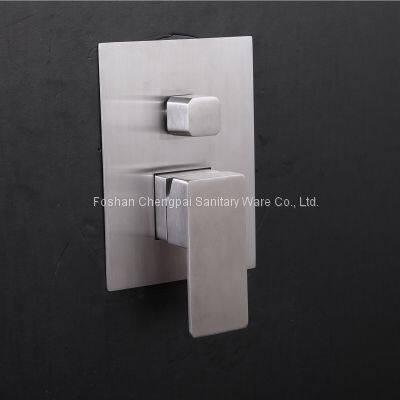 Concealed LED Square Shower Head With Shower Arm Shower Mixer 304 Stainless Steel Showerhead photo-4