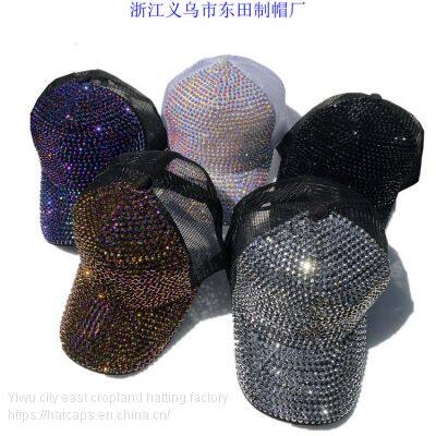 Foreign trade sales set auger diamond baseball cap hot cross drill cowboy hat point drill hat wholesale