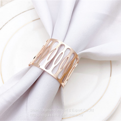 Electroplated Gold Silver Black Napkin Ring Holder on Wholesale photo-2