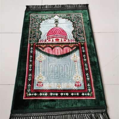 Anti Slip Backing Raschel Prayer Rug Islam Prayer Mat for Muslim photo-3