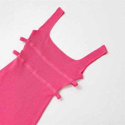 2025 Spring New European and American Style Women's Dress With Slim Fit and Casual Strap Design photo-4