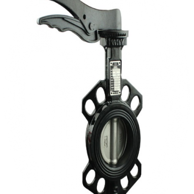 Wafer Butterfly Valve with Stainless Steel Body, EPDM Seal, and Compact Design for High-Pressure Systems