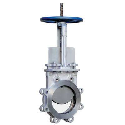 JIS ASME ANSI DN50-DN1200 4in 6in CF8 Knife Gate Valve With Double Action Pneumatic Actuator for Slurry Use photo-2