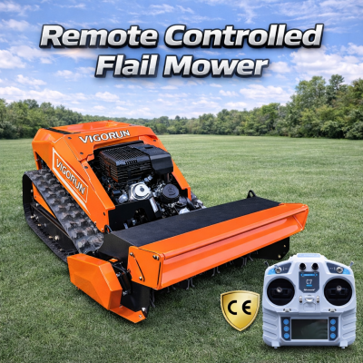 Vigorun Industrial Flail Mower MTSK800 Robot Weeding Machine Remote Control Gasoline-Powered for Lawn Garden Forest Mulching