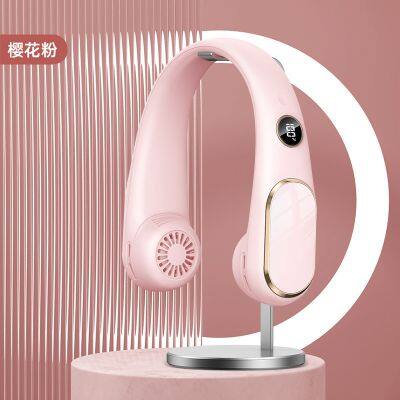 Semiconductor Cooling Neck Hanging Fan, USB Charging Bladeless Air Conditioning Fan, Outdoor Portable Neck Hanging Small Fan