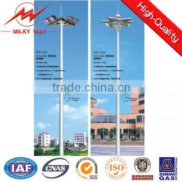 stadium high mast lighting pole drawing with lifting system