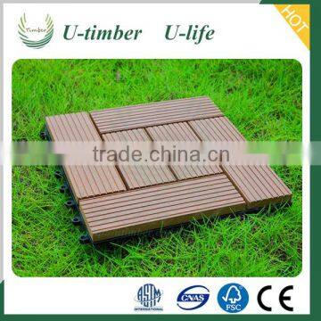 Anti-Slip wood plastic composite DIY WPC tiles