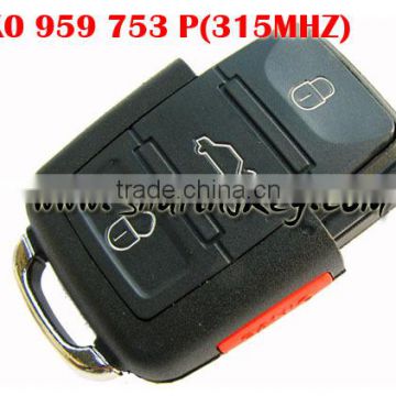 Best quality 3 Button Remote (1K0 959 753 P 315MHZ) for vw