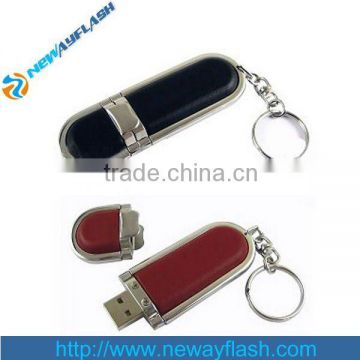 leather 32gb micro usb flash drive with key chain