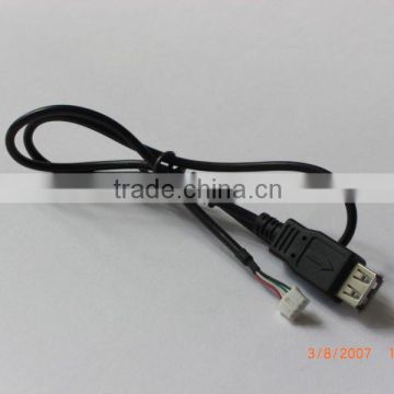 UL2464 26AWG Black Color 2 PIN Connector Standard USB POower CAble