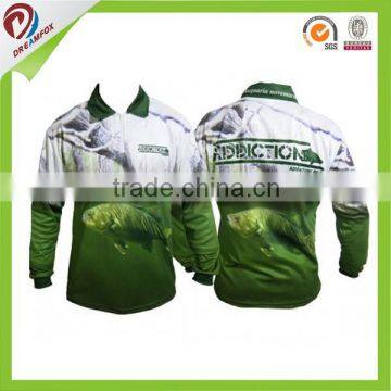 sublimation custom tournament fishing shirts design, wholesale fishing shirts