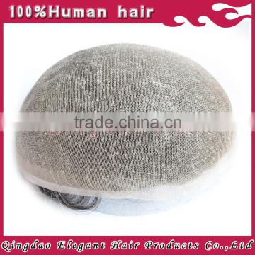 Genuine indian human hair Elegant Hair Wholesale invisible mens toupee / men hair piece