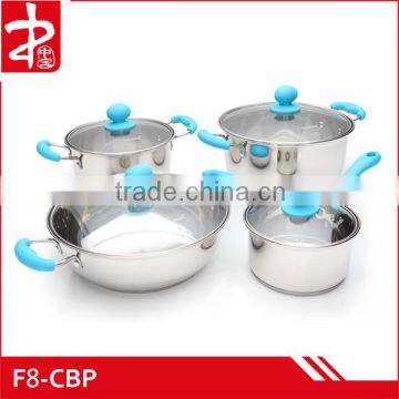 2014 New Product Red Handle 12pcs Kitchen Set Stainless Steel Cookware photo-4