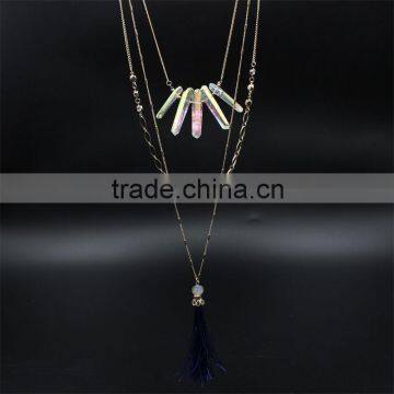 Bohemia Semi Precious Stone Jewellery Accessories Fringe Necklace Women
