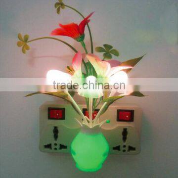 Greenish lily flower mushroom night light lamp,LED color light ,wall lamp,electricity saving lamp