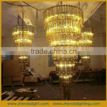 five-star hotel big project glass chandelier lamp Fixture