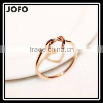 2015 Twist Heart Shape thin wedding Rings For Women Simple Anillos de las Mujeres