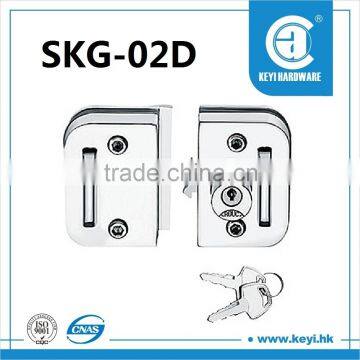 SKG-02D South America Standard Glass Door Lock, Sliding Tempered Glass Door Key Locks
