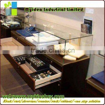 customized jewelry wood shop counter design/jewelry store design