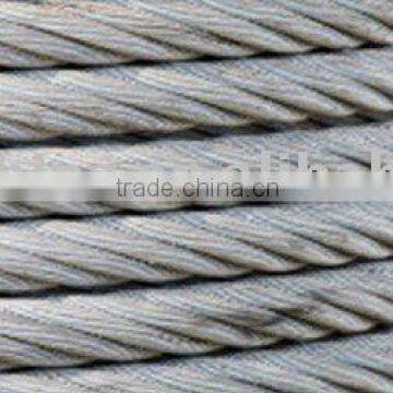 1x7,1x19 1x37 6x7+IWS 6X19+IWS 19X7 1X12 Galvanized wire rope