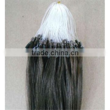 Fashionable silk straight brazilian micro ring loop hair extensions