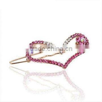 Newest hot selling diamonds Heart hair pins FQ-H-5644