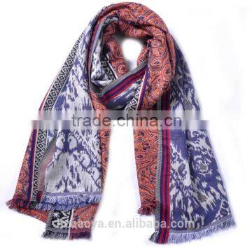 2016 Fashion Long Jacquard multi colors scarf