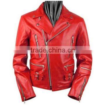 leather jacket/fashion leather jacket/Men Motorbike racing Leather Jacket/Motorcycle Biker Jacket/ custom leather jacket