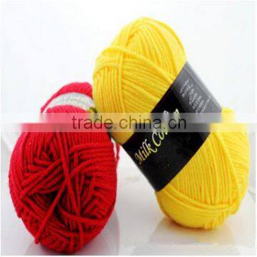Knitting cotton baby yarn soft milk fiber yarn for needle 8/milk cotton crochet yarn