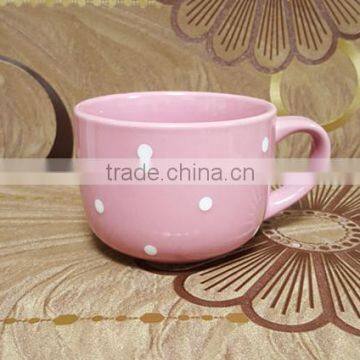 500 ml Handpaiting Stoneware Soup Mug With Small Dots photo-3
