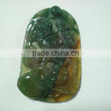 Indian Agate Carved Gemstone Pendants