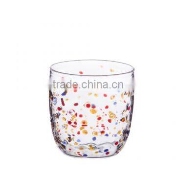 Borosilicate Glass with colorful dots.