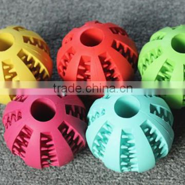 Cheap . Hard ,High density Large Rubber spiky Pet Ball with hole for dog