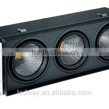 3*25W 3*35W 3*60W LEDWAY LED Indoor Three-head Trimless Grille Spot Lamp With Decoration Plat IP20