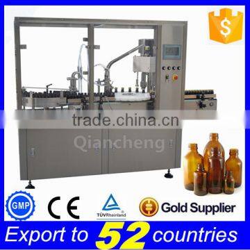Trade assurance automatic bottle filling line,liquid filling capping and labeling machine