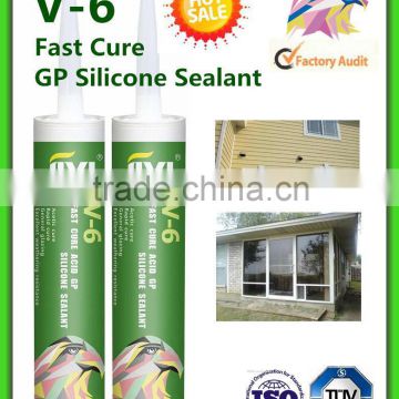 One component acetic general purpose silicone sealant for application glass