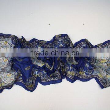 High Quality Custom Screen Printing Chinese Silk Scarf photo-4