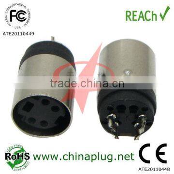 Jack plug female of mini din 4p used for mini din socket