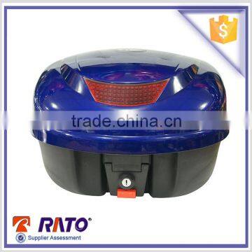 China supplier blue abs motorcycle luggage trunk