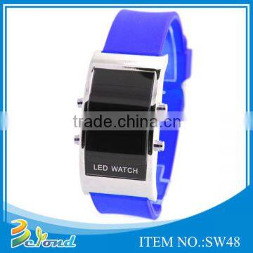 Unique design gift waterproof digital led smart silicone watch