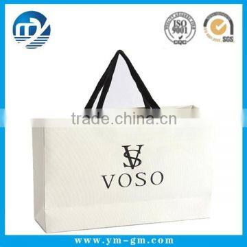 Luxury white paper packaging shopping bag with cheap