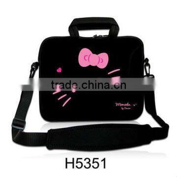 Lovely hello kitty nylon neoprene laptop bag 2014