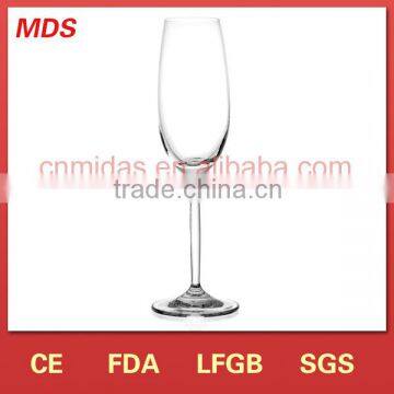 Mouth Blown Clear Champagne Glass